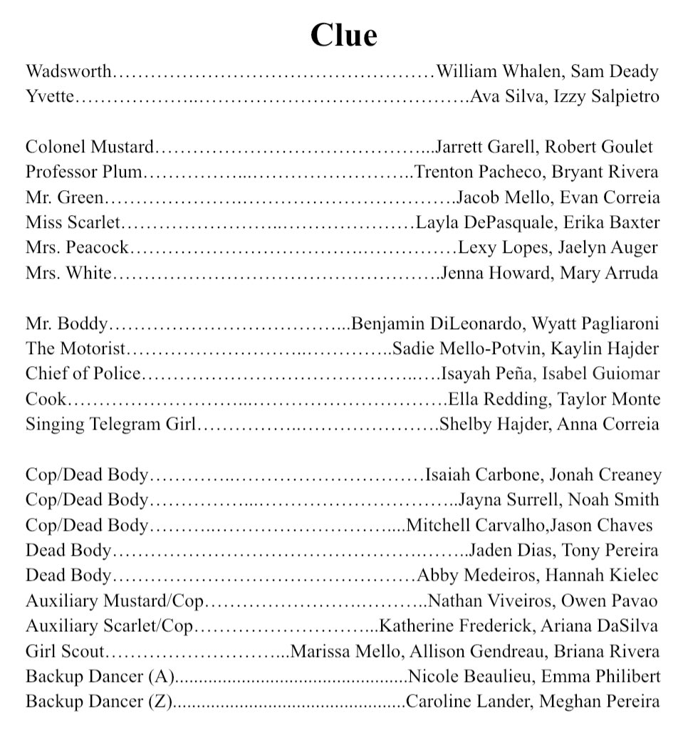 MrJeronimo_Case's tweet photo. Congratulations to the cast of CLUE, on stage. #CasePride 

Rehearsals will begin on Monday. https://t.co/Xx093P87su