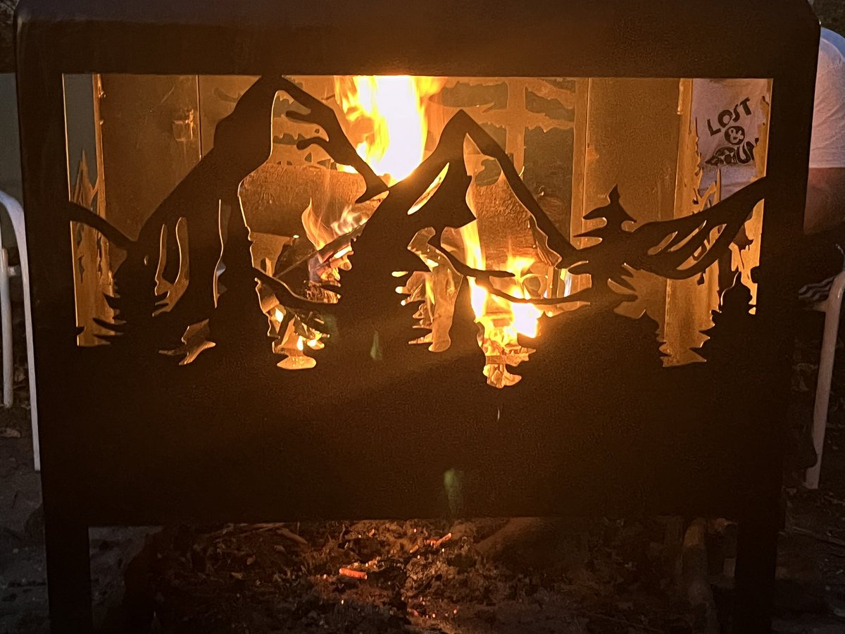 It’s a perfect night for a fire. I’m loving this beaut I won in an auction. It was made by students in the auto collision and welding programs at Laurel Oaks. <a href="/GreatOaksOhio/">Great Oaks Career Campuses</a> #Discoveryourgreatness