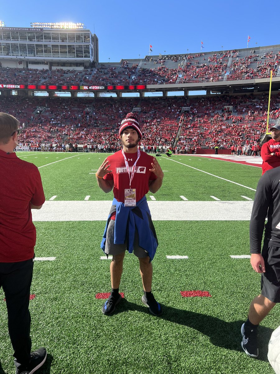 Had a great game day visit today at Madison <a href="/WisFBRecruiting/">Wisconsin Badgers Football Recruiting</a> <a href="/BadgerFootball/">Wisconsin Football</a> <a href="/jimleonhard/">Jim Leonhard</a> Thanks for having me