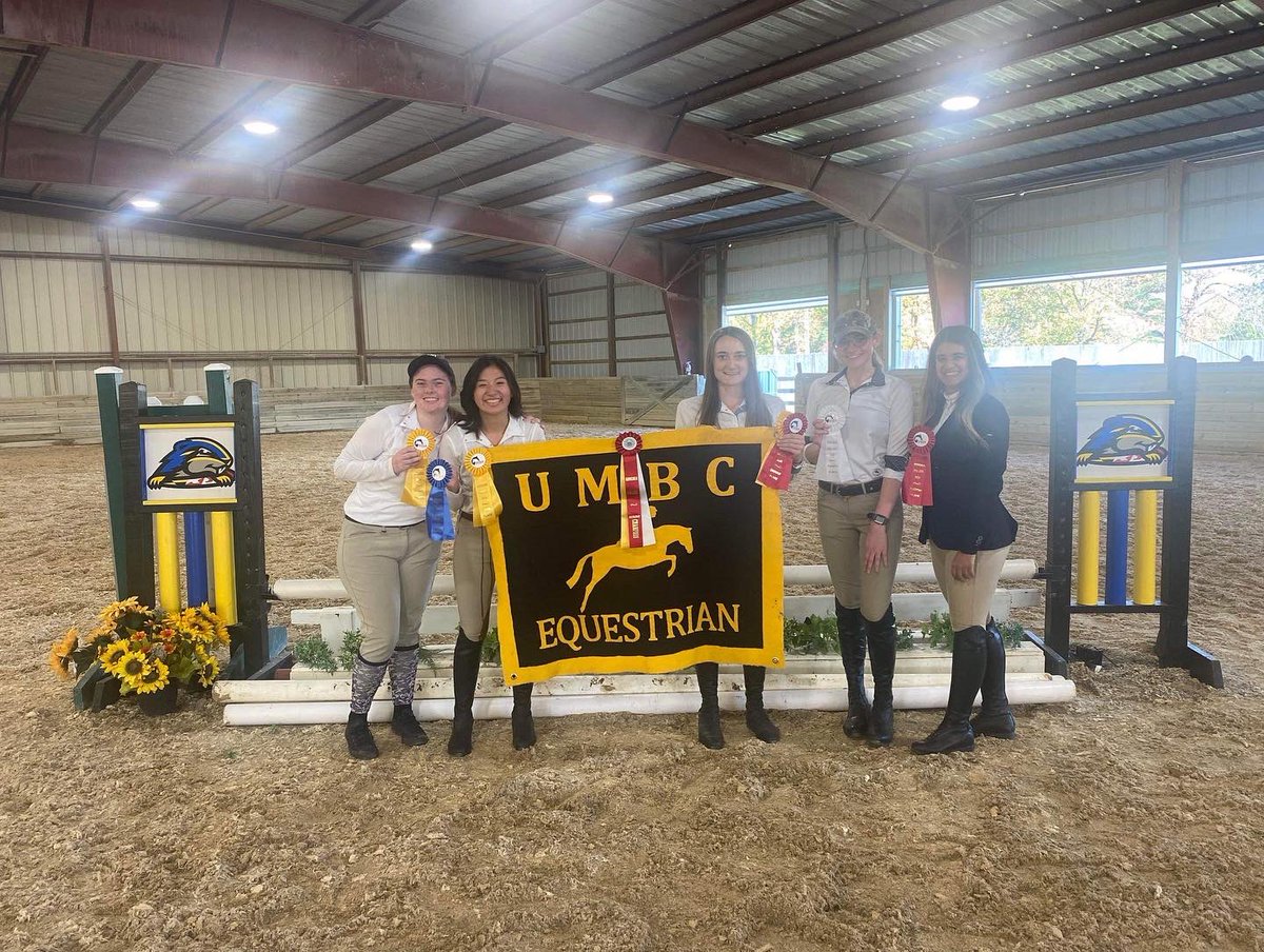 It’s a tie for UMBC and <a href="/AUEquestrian/">AU Equestrian Team</a> 🤩 (thank you for letting us borrow your ribbon lol) congrats to everyone!

Thank you @GoucherRiding for hosting a fantastic show! And thank you to our coaches for everything you do for us 💕