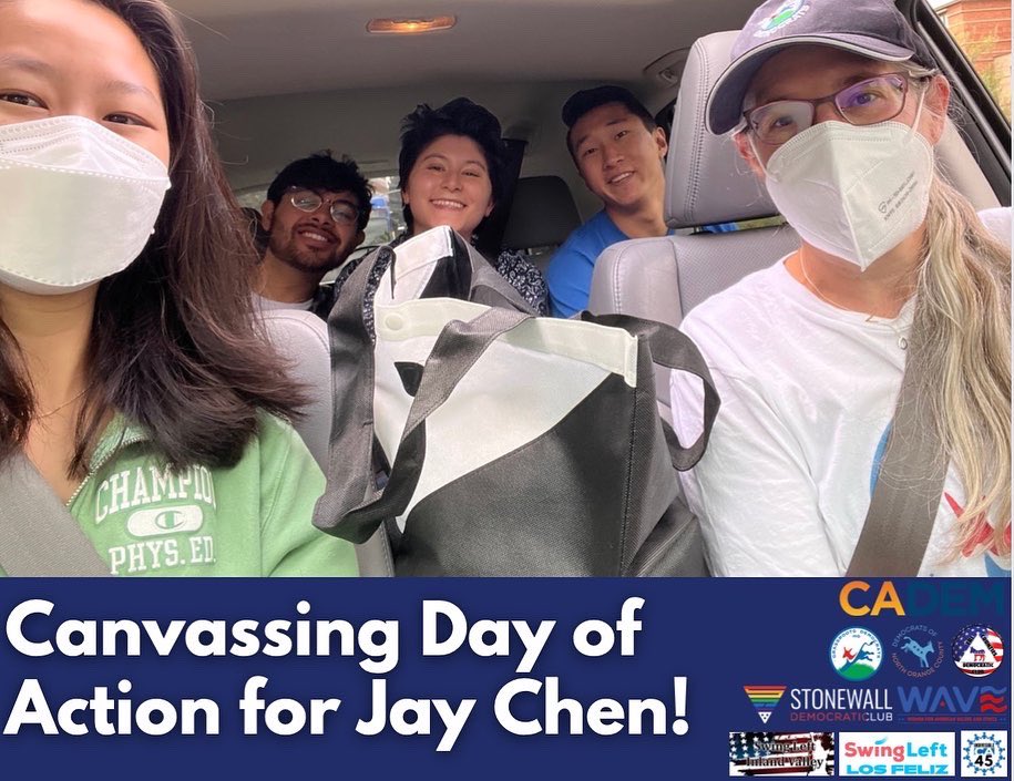 GrassrootsDemHQ's tweet photo. On this cold Saturday morning we had 1️⃣8️⃣ volunteers join us as we took a bus from LA to Garden Grove in order to canvass for @jfchen. We are so close, yet so far from #electionday that everything we do counts! https://t.co/CtsmZAXSAr