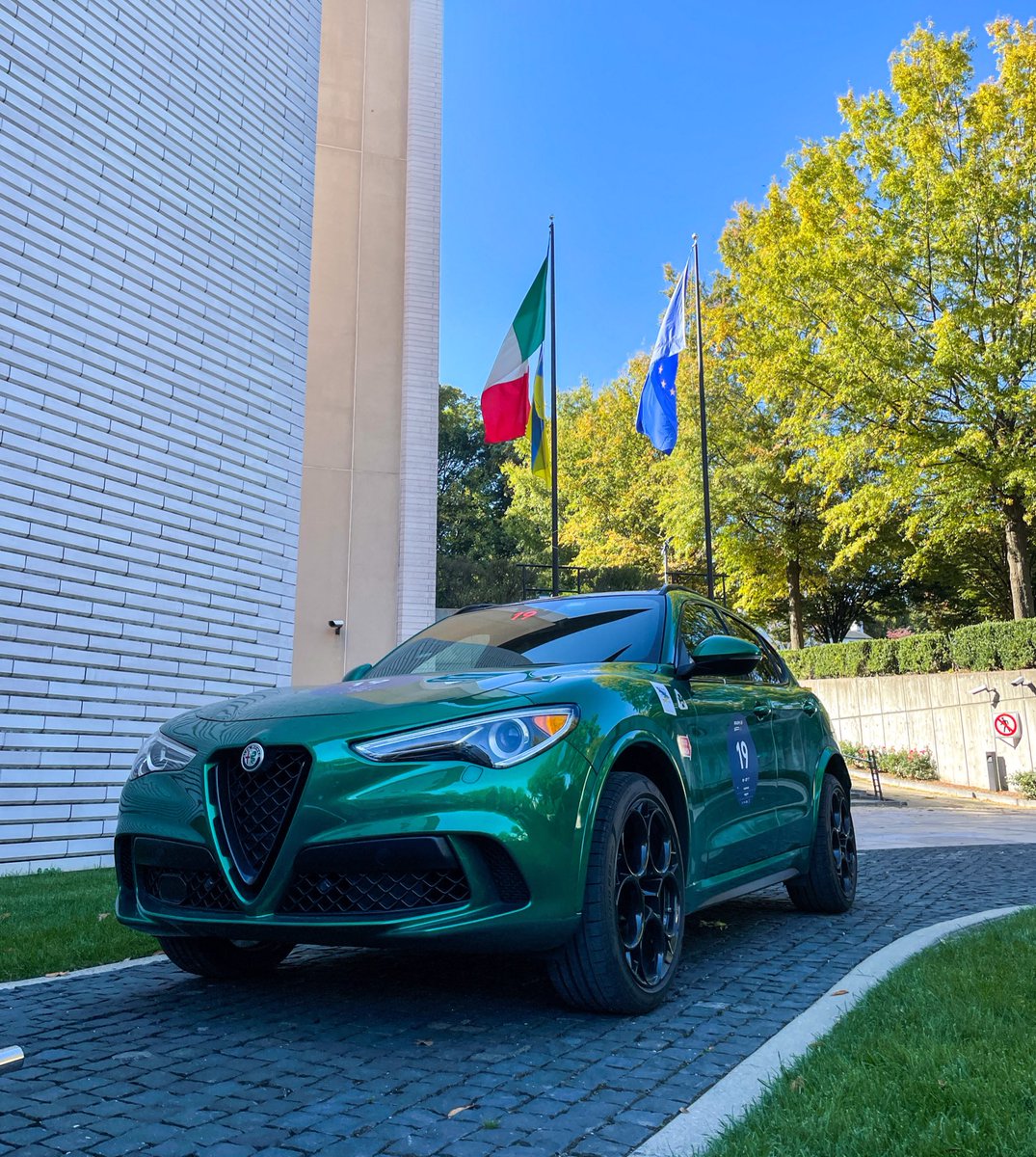 The 2022 @AlfaRomeo Stelvio has served us exceptionally well over the last five days, traveling 500+ km of rally course, plus 100 more running about. #MilleMiglia 🇮🇹 (And everyone seems to love the Verde Montreal color!)