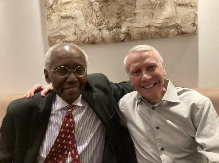 SirGeoffPalmer's tweet photo. One Humanity…nothing less: Met my school friend today at one of our infrequent meetings. I was the only black child in my school in London in 1955. As I walked about the play ground at break time, he approached me and asked, “What’s your name mate?” https://t.co/MNFLd1Ph2a