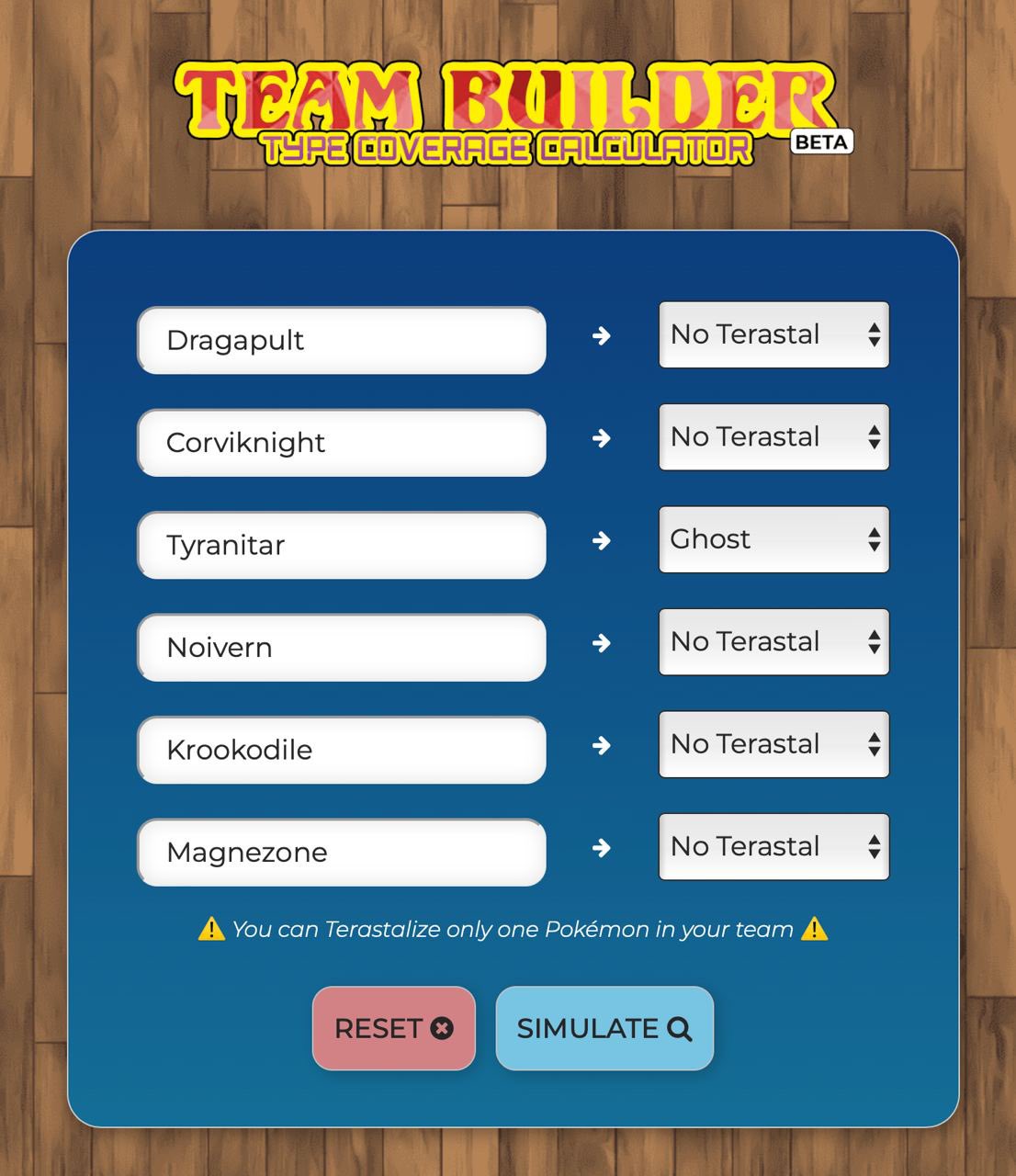 Pokémon Type Calculator