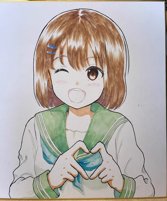 いよいよ当日になりました!制服コミュニケーションに参加致します。B02スペース、サークルS&amp;Fです。よろしくお願いします。色紙2枚追加しました。よろしければ…!#制服コミュニケーション #制コミ 