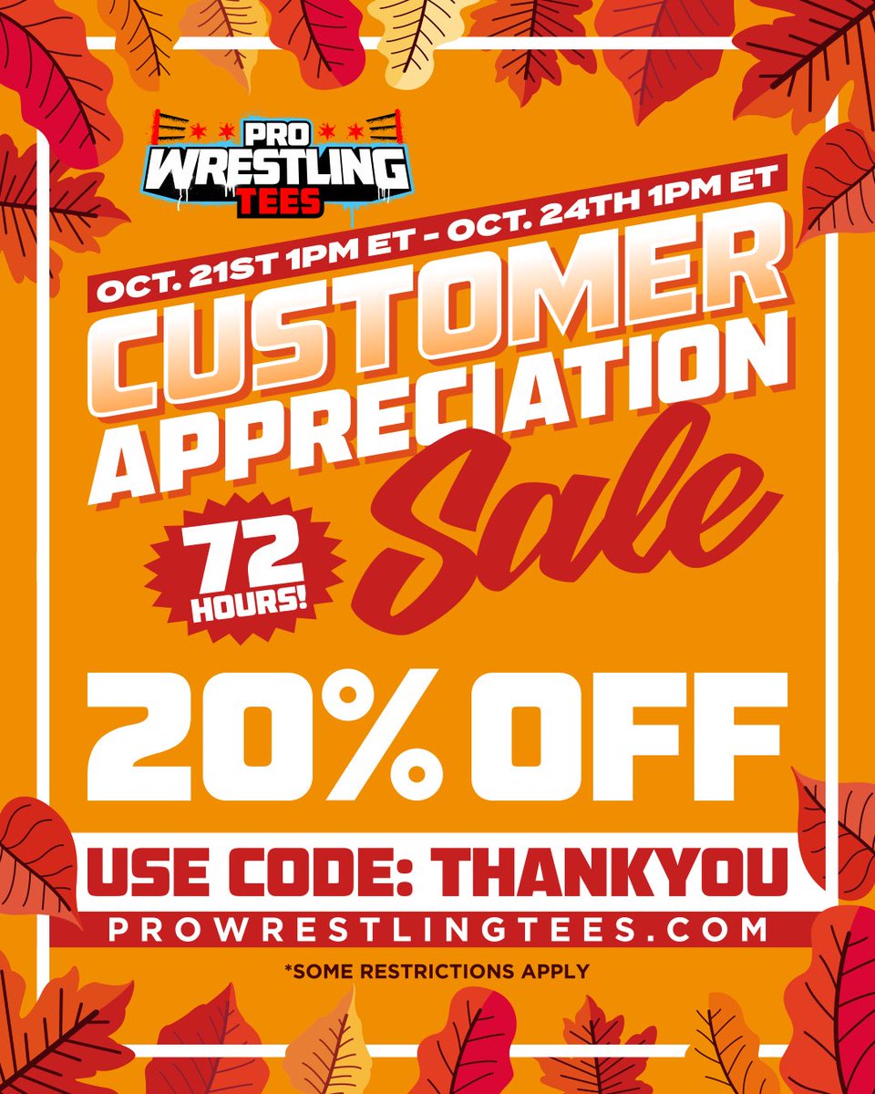 GetMyGoShow's tweet image. Thanks to Lee C. for getting the new #BottomRight t-shirt at ProWrestlingTees.com/MikeDurband!

Get 20% off with promo code: THANKYOU at ! (Sale ends at 1pm ET on Monday)