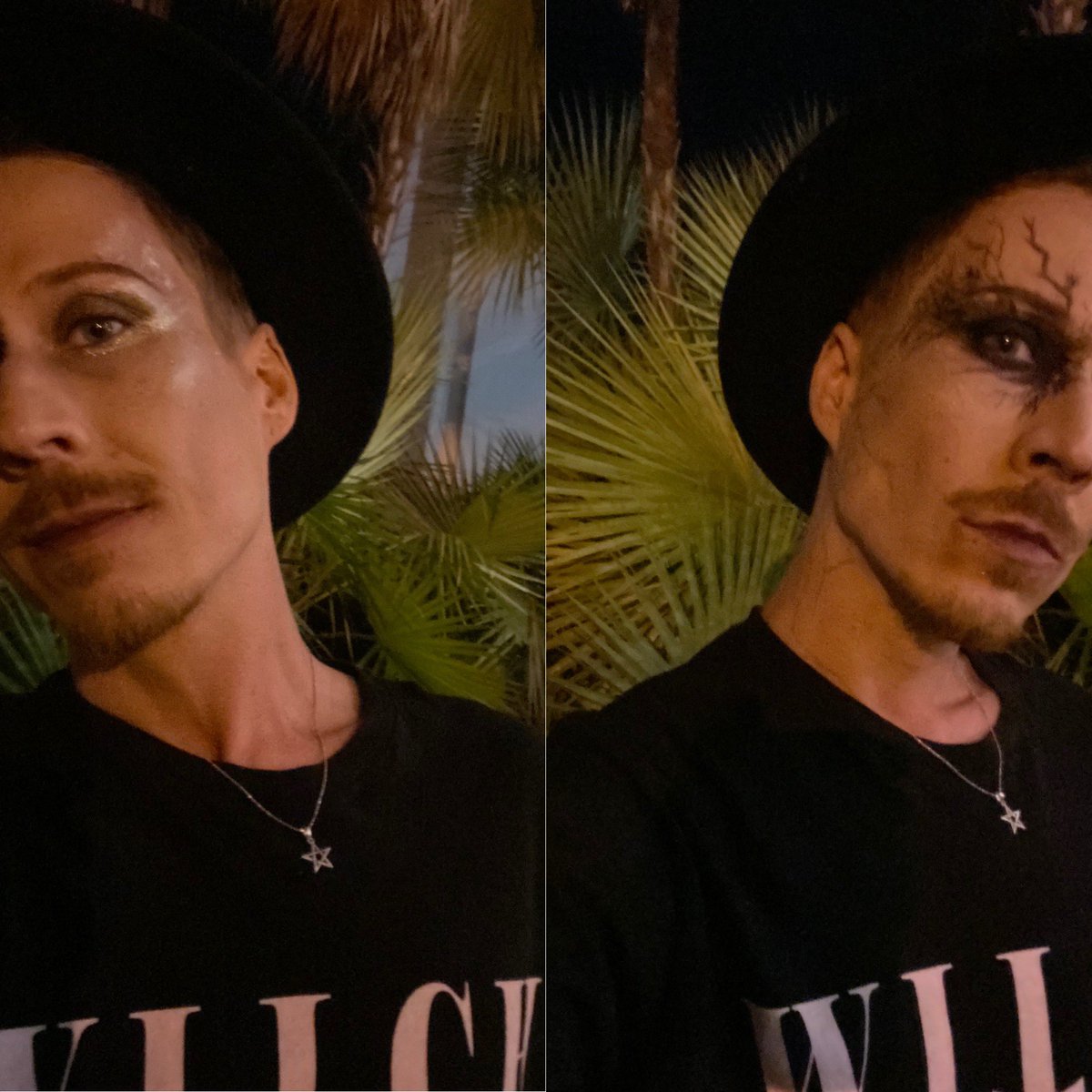 Poisonpath's tweet photo. Still a witch whether the light is on or off. Since I was a kid I’ve always loved playing between extremes of dark and light, angels and demons, sparkles and shadows. And it’s in the middle that I’ve found my truest self. 
-
-
#cobymichael #halloween #gaywitch #queerwitch https://t.co/uXa5yI6BEW