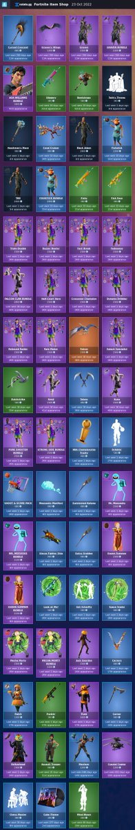 xstatsgg's tweet photo. #Fortnite Item Shop | 23 Oct 2022

https://t.co/deIff5Pdds https://t.co/QFEbyZyz4i