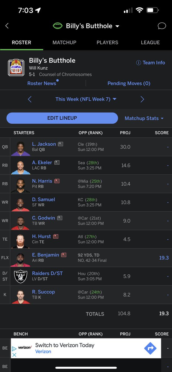 Willkunz2's tweet photo. @AustinEkeler @AustinEkeler   Let’s go Ekeler. Big week. Been carrying the squad all season. https://t.co/CvML8ZchOn