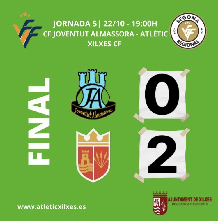 ⏰ 90’ | 0-2 | FINAAAAAAAAAL DEL PARTIDOOOO!!

#corverdet💚💪 #ATXilxesCF #tornarem