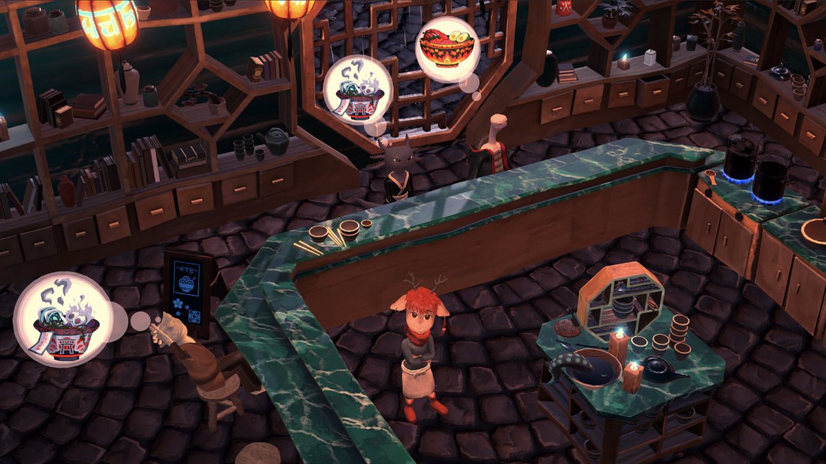 cmdcstudios's tweet photo. Who doesn't love progress shots? From our earliest builds to the latest iteration of Ramen Rush, it's hard not to get excited for this cozy cooking game. We hope you will love getting to know Yasha and each of the hungry patrons in the night market as much as we have. https://t.co/ryOeaWv1Ja