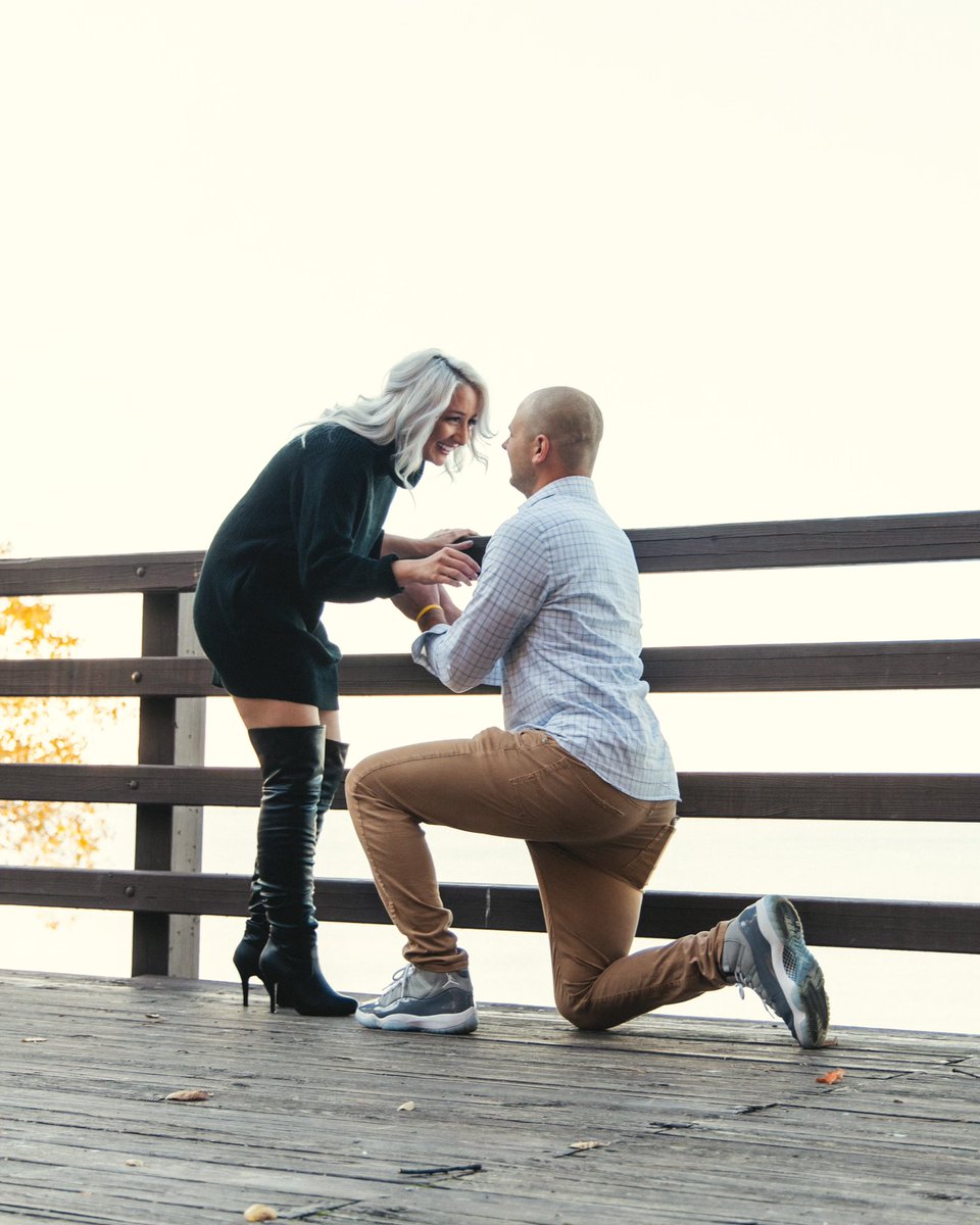 RealDCunningham's tweet photo. She said yes. 

well, she said, “are you serious? you wanna marry me? like, get married?! yes!”

but, the yes is all that matters. https://t.co/ddfzAxY4Sp