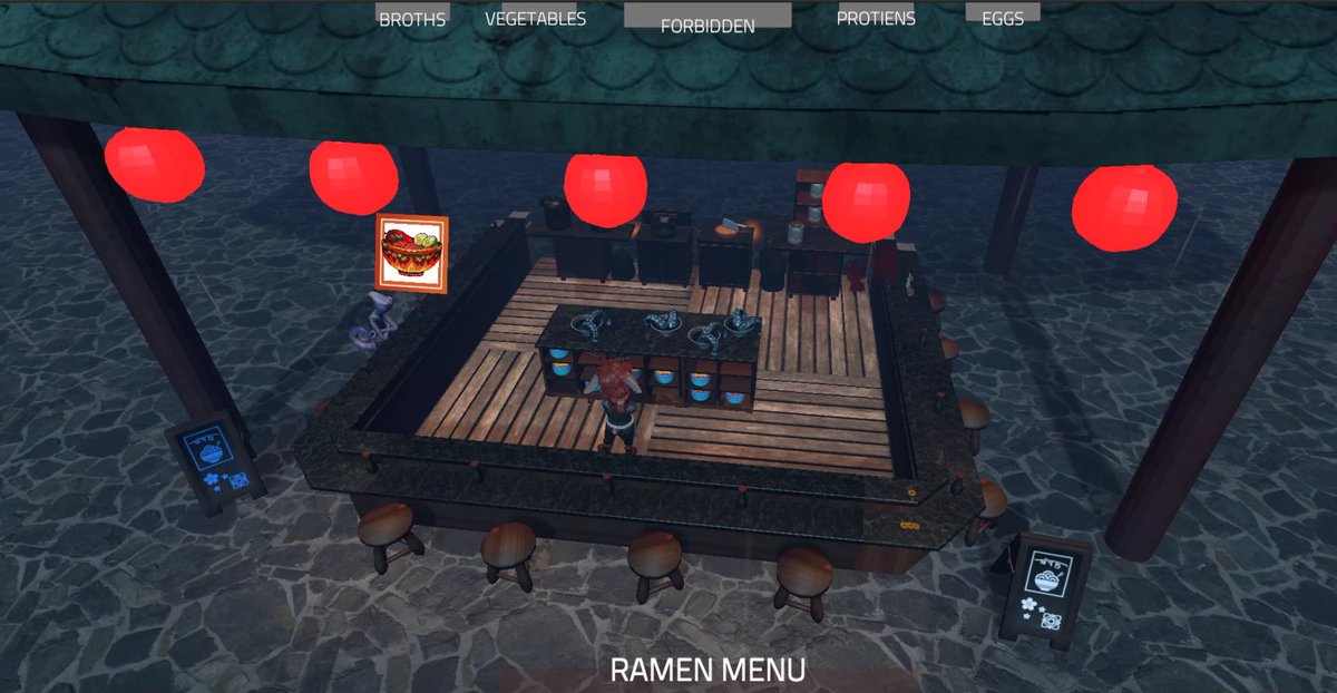 cmdcstudios's tweet photo. Who doesn't love progress shots? From our earliest builds to the latest iteration of Ramen Rush, it's hard not to get excited for this cozy cooking game. We hope you will love getting to know Yasha and each of the hungry patrons in the night market as much as we have. https://t.co/ryOeaWv1Ja
