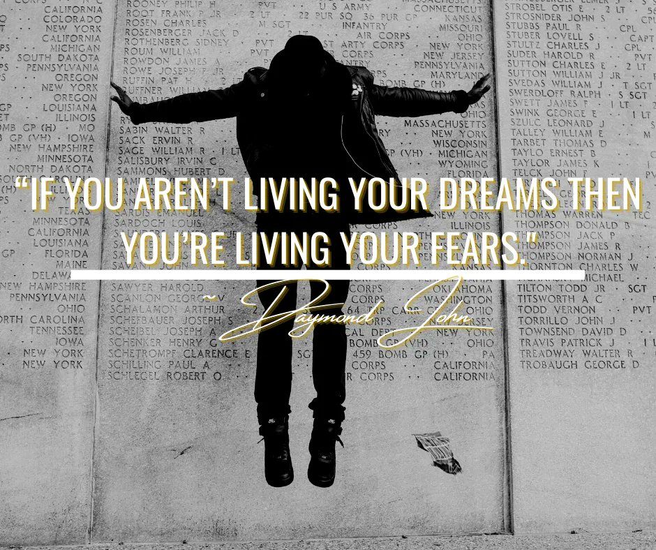 MrCheatCode77's tweet photo. If you aren’t living your dreams then you’re living your fears."
~ Daymond John
#ThinkBIGSundayWithMarsha #ApexLife https://t.co/2bJb6VqqtF