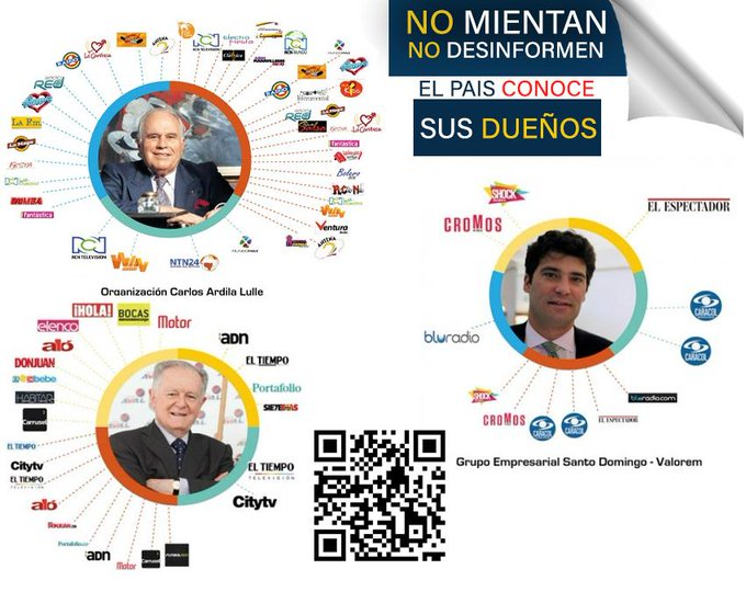 EpicuroDeSamos_'s tweet photo. Mientras estos señores sigan siendo dueños de las comunicaciones en Colombia, no habrá progreso. https://t.co/xzOrvk6UWT
