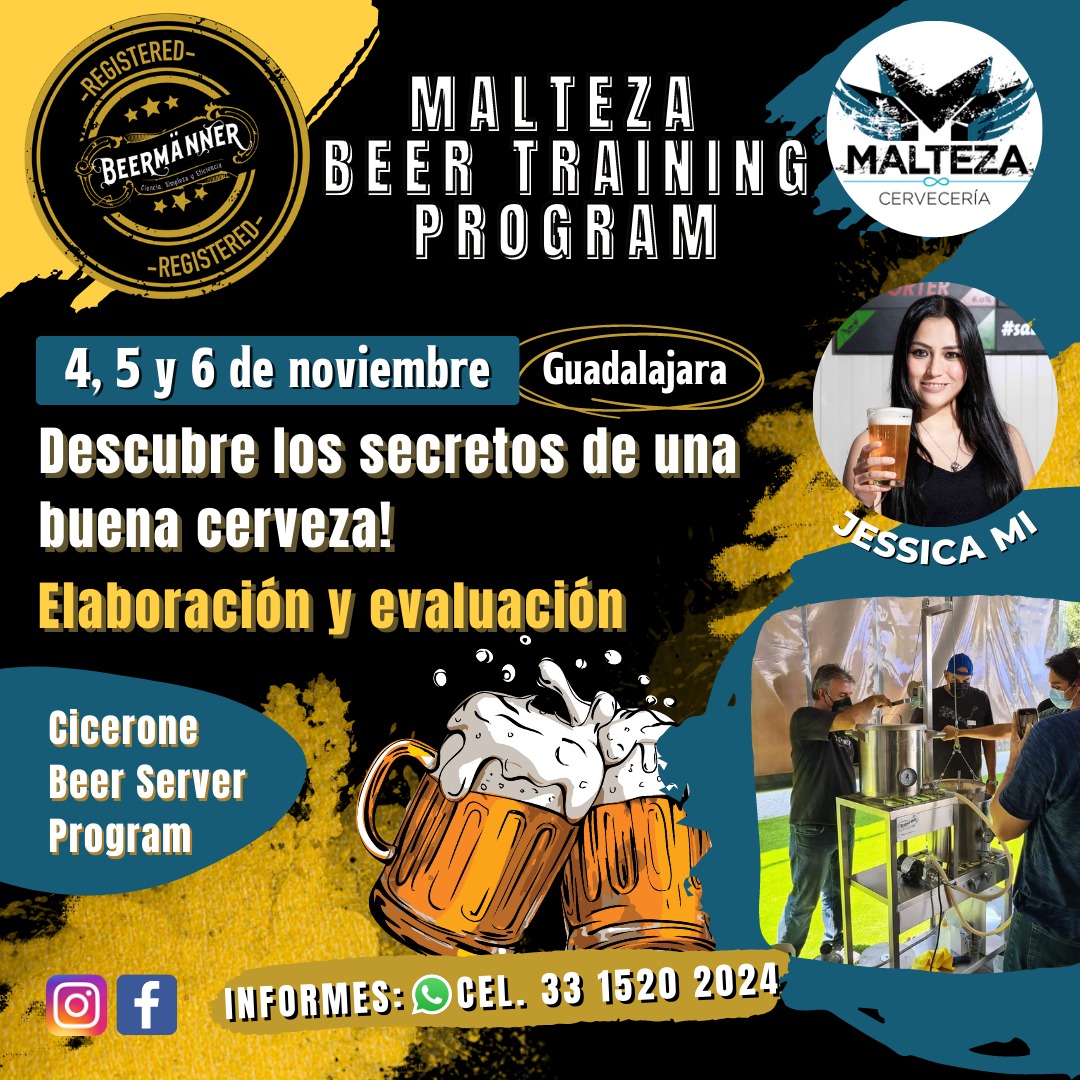 beermannermx's tweet photo. El curso #Cervecero perfecto para ti, #homebrewer #cervecero #beerlover #microcervecero #bar #cerveceria
En #Guadalajara con @CervezaMalteza y #Beermanner https://t.co/l29lsK8lSU