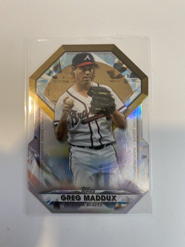RJzemek's tweet photo. @soft_toss_lefty GREG MADDUX Diamond Greats Die Cut 2022 Topps Series 1 DGDC-2 Atlanta Braves $1.50 PWE https://t.co/7QVGe5BHck