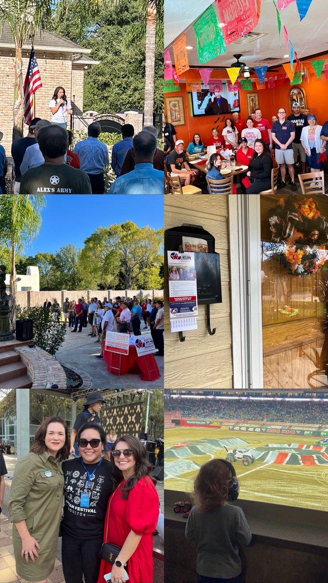 JudgeAntu's tweet photo. 8:45 am - Meeting w/fired up neighbors
10:45 -2:30 - Block walking 4 every vote
4:00 - 5:30 - Korean festival!
7:00 - Family time/monster jam!
=Working hard on & off the bench! 💪
Early voting starts Monday! #KeepJudgeAntu https://t.co/NeBC7b0t1z