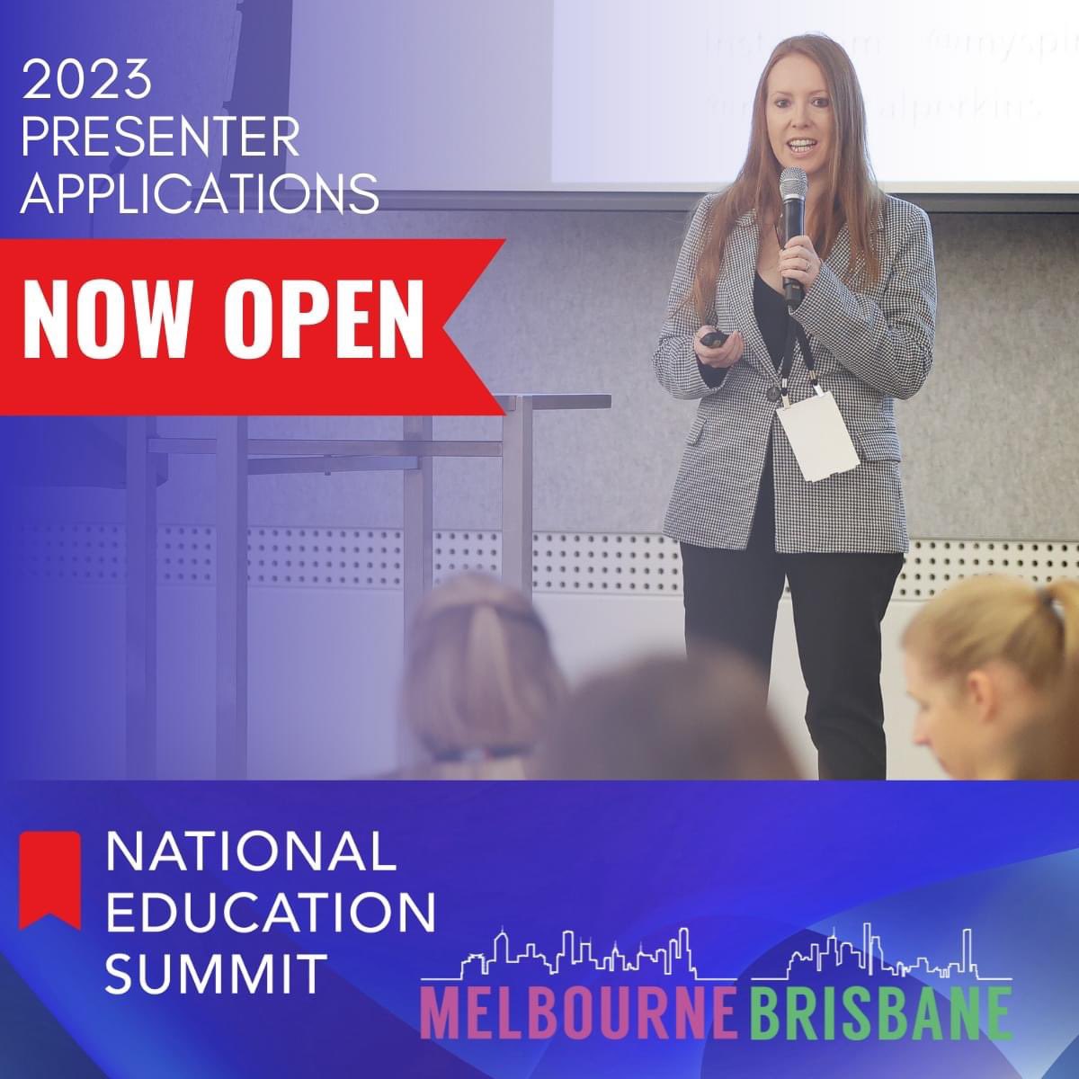 📢 National Education Summit 2023 Presenter Applications are now open. Share your skills with the education sector and connect with like minded colleagues in Melbourne &amp; Brisbane. To find out more and submit your application head to:
nationaleducationsummit.com.au/call-for-prese…