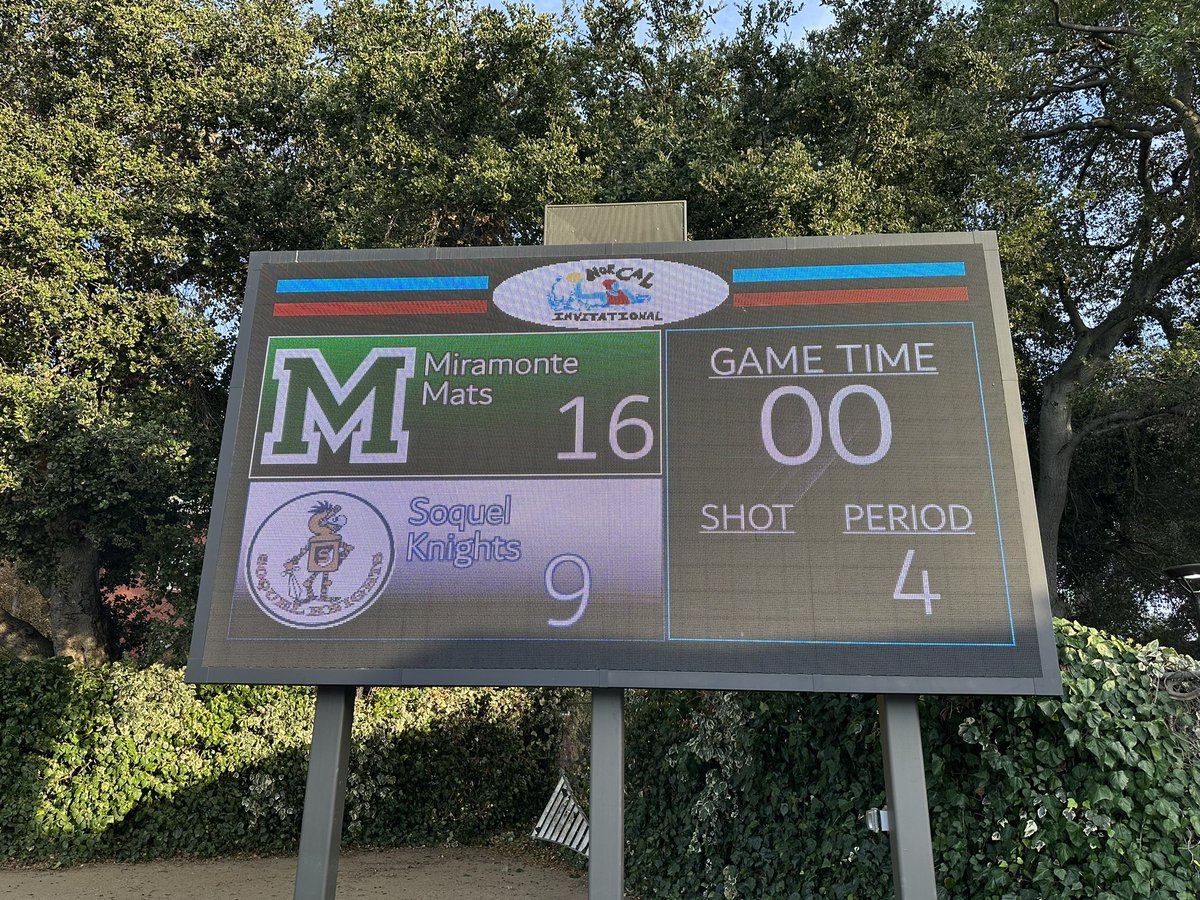 Game 31 - Championship

Final

Miramonte <a href="/matswwp/">MiramonteWWaterpolo</a> 16

Soquel <a href="/sportssoquel/">Soquel High Sports</a> 9

#norcalinvite