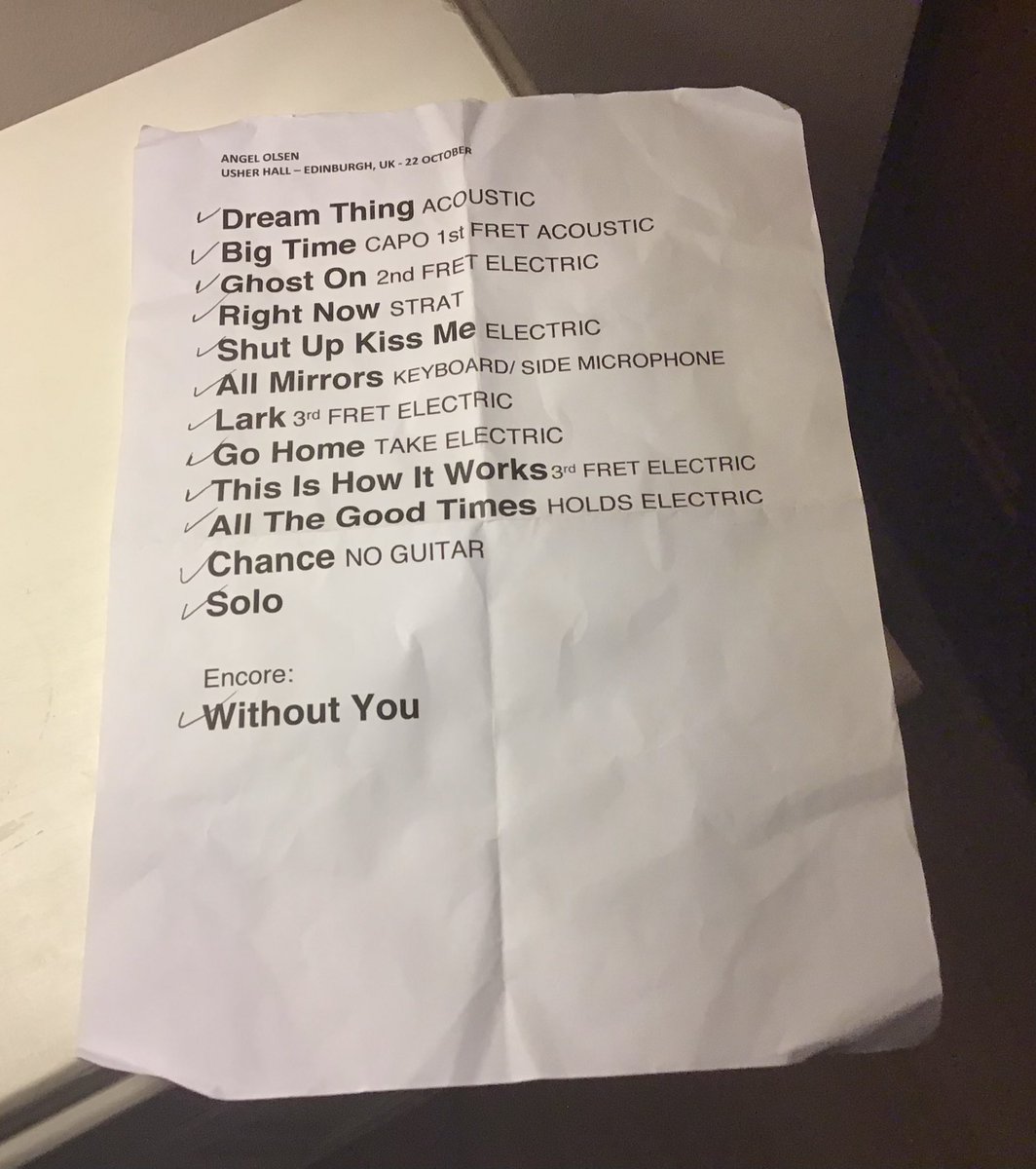 Worcester_Kevin's tweet photo. That was pretty good @theusherhall @AngelOlsen https://t.co/vUTHpDXPEe