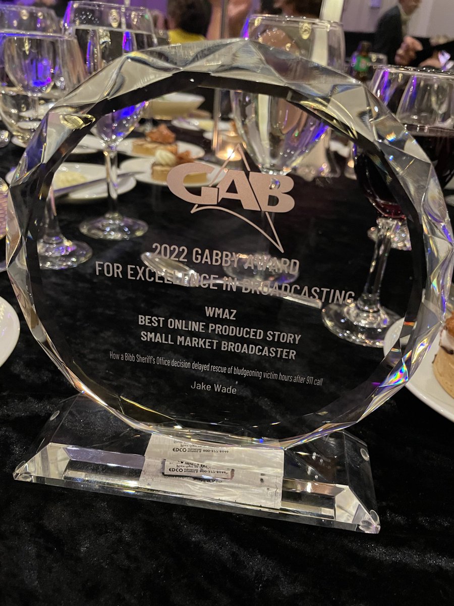 JeffDudley's tweet photo. Congratulations to ⁦@13wmaznews⁩ Jakie Wade for winning the GABBY Award for Best Online Produced Story. Way to go Jake! https://t.co/J3wX1dHrv1