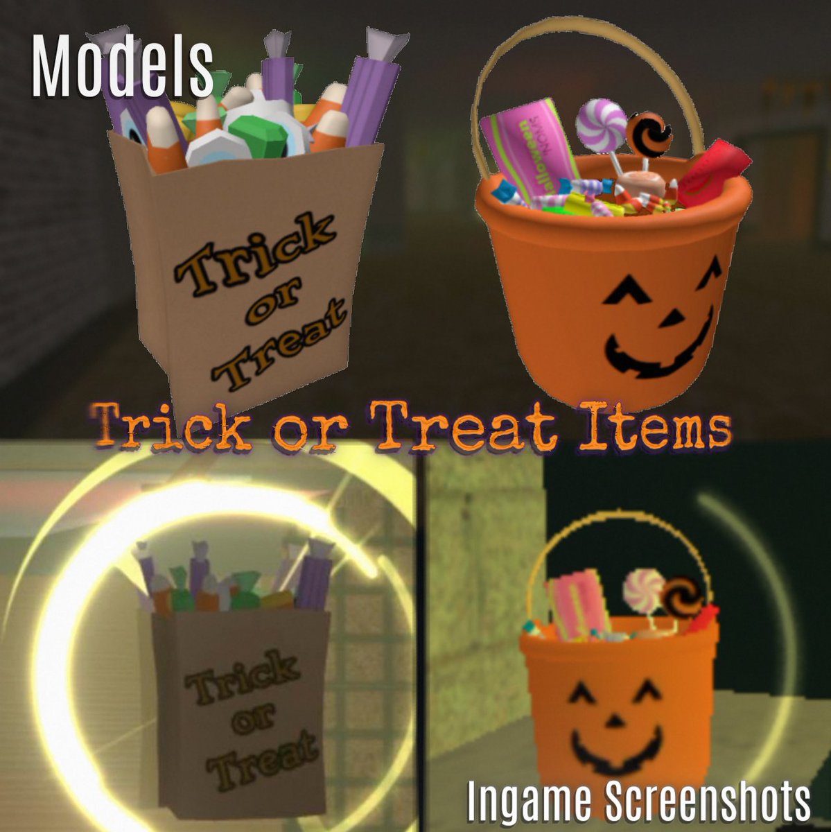 Yesterday the Halloween update for Zombie Uprising dropped. Such update added a few treats around the map that you can collect! These treats will give you 100 Cash and 500 Points when picked up.