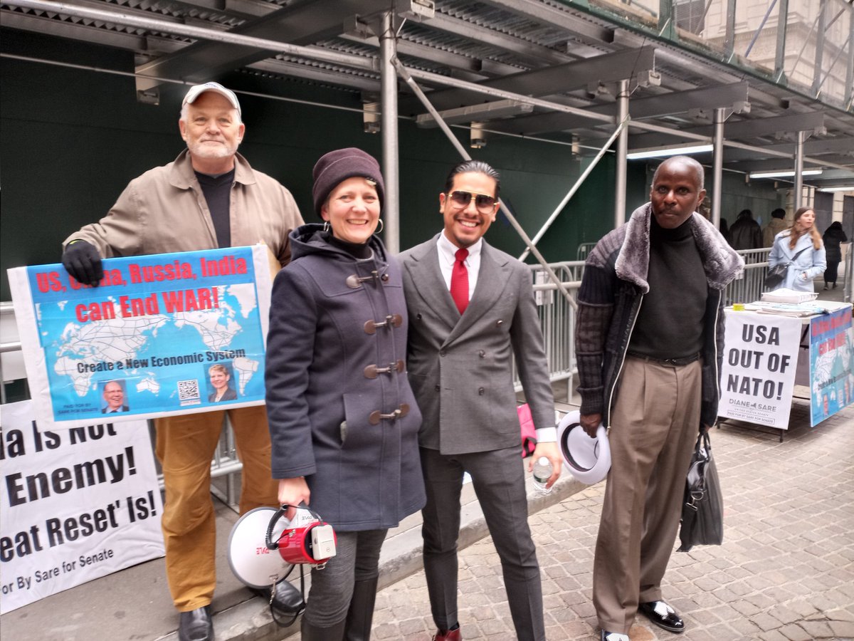 howiecopywriter's tweet photo. Wall St rally last winter #sareforsenate has been saying #usoutofnato for a while. #Nato has no reason to exist. Russia will cooperate if we stop paying for proxy wars 300 miles from Moscow.... try it.... https://t.co/r3uCsgo1wO