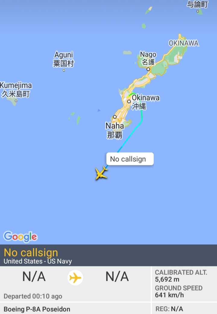 Oceanworldfree's tweet photo. ๐บ๐ฒUSN #AE67FE heading to #MiyakoStrait, & #Batanes #Aparri #Apari coast
Boeing P-8A Poseidon https://t.co/HD3mKjARfo