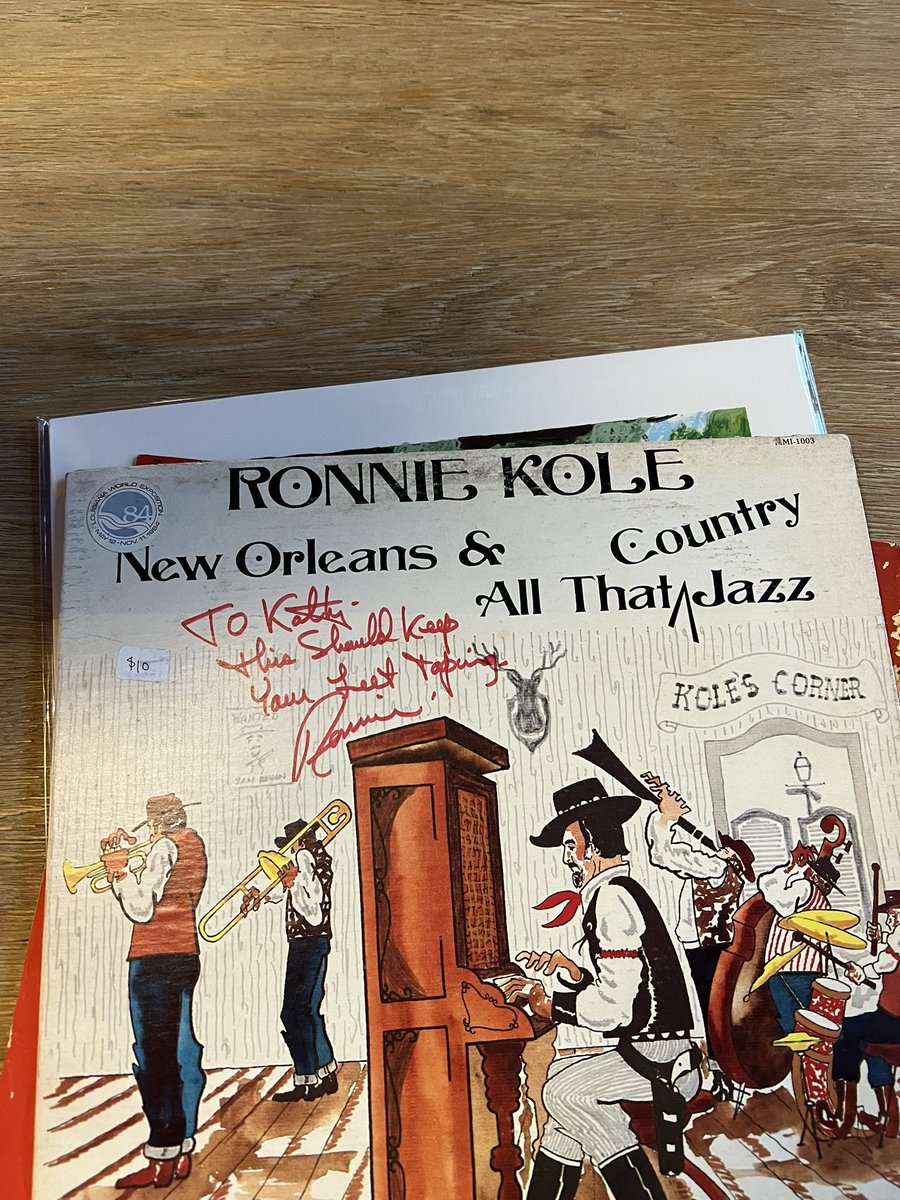 The weather and population density is a 180 from NOLA but on a walk one day I snagged this super random used record signed by, I think, the artist to keep Kathy’s toes tapping—turns out I picked a winner. ✨