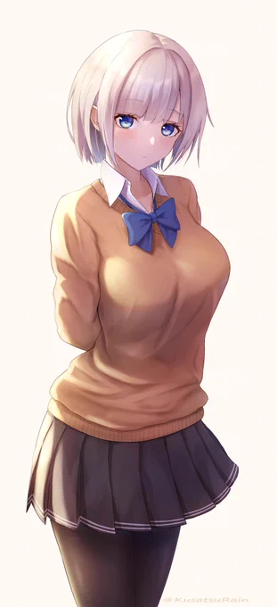 銀髪ボブ 