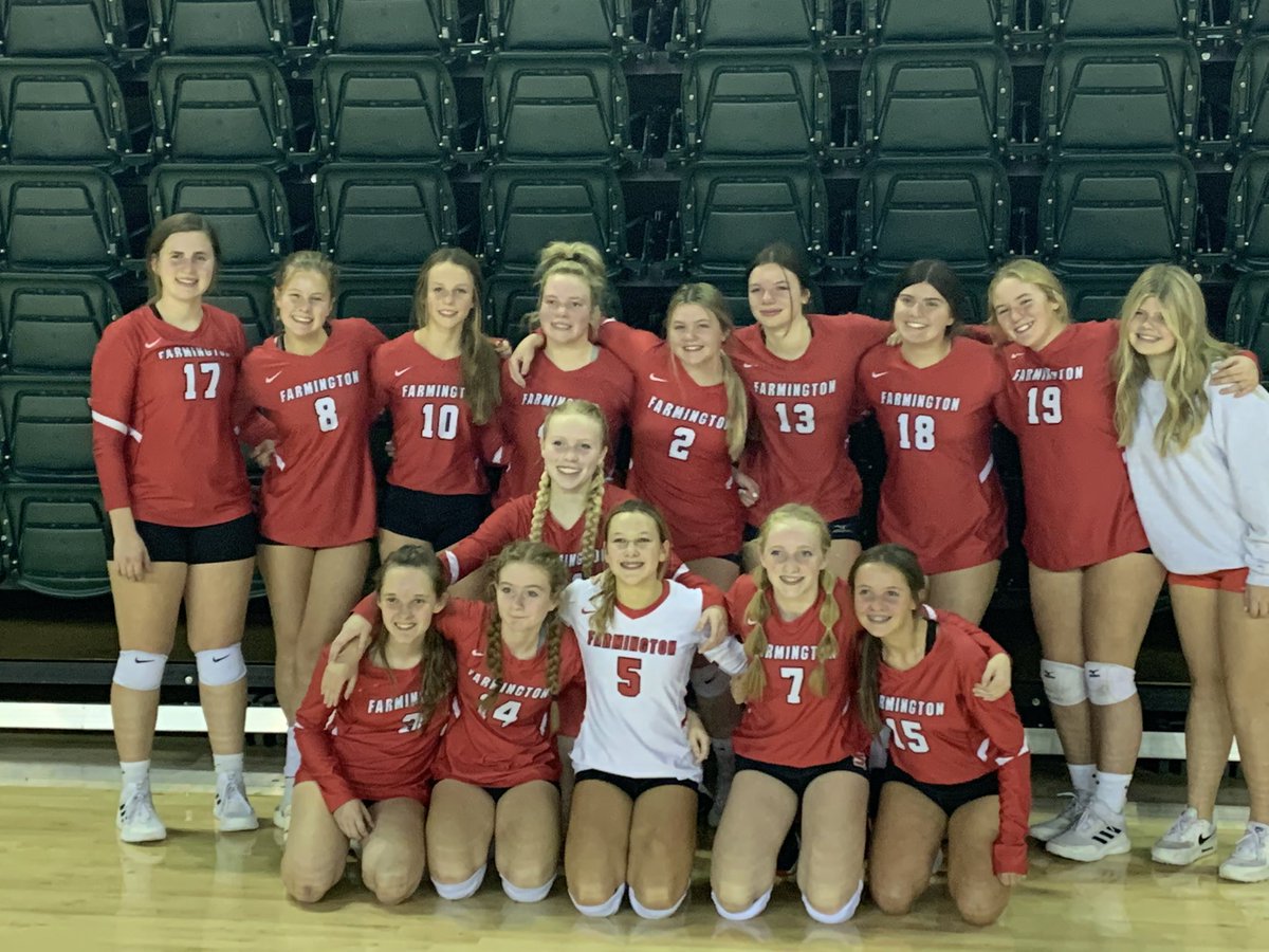 VBALLFarmington's tweet photo. Proud of these young ladies on a great season and finishing runner-up in the Conference Tournament today! Go Lady Cardinals! https://t.co/ylPYkm8Rv5