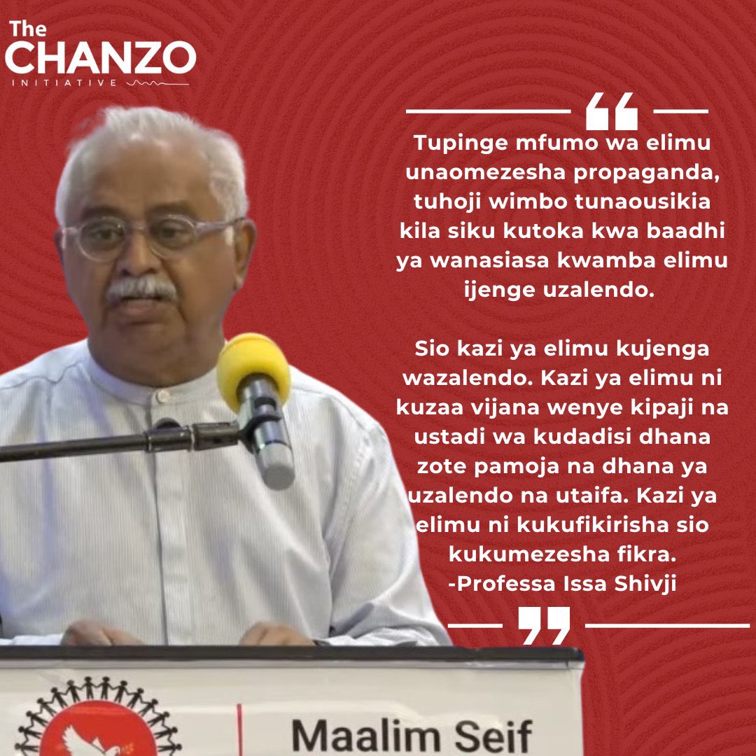 Prof @IssaShivji Jana alitoa Shule ya kutosha kuhusu Mfumo wa Elimu katika Mkutano wa 2 wa kumuenzi Maalim Seif Sharif Hamad unaoendelea hapa Zanzibar