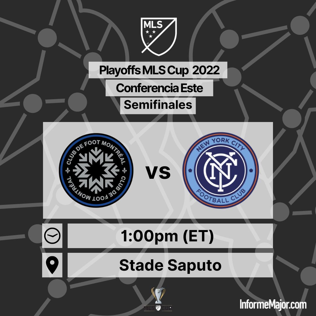 InformeMajor's tweet image. ⚽️CF Montreal y New York City se juegan un lugar en la final de la Conferencia Este de #MLSCupPlayoffs 
🕐1pm (ET)
🏟️Stade Saputo
ℹ️ Mirá como llegaron los equipos:
informemajor.com/new-york-city/…
#CFMTL #VamosNYC #NYCFC