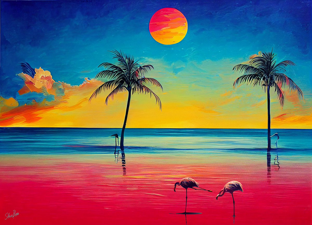 BeachBum21's tweet photo. Pink Flamingos were once native to Australia in the Lake Eyre region, until the climate changed and Australia became much drier..
#MidjourneyAI #midjourney #AiArtwork #AIart #moderndigitalart #art #modernart #aicommunity #midjourneyarts #midjourneyai #animationconcept #Australia https://t.co/iDy3OAXEhl