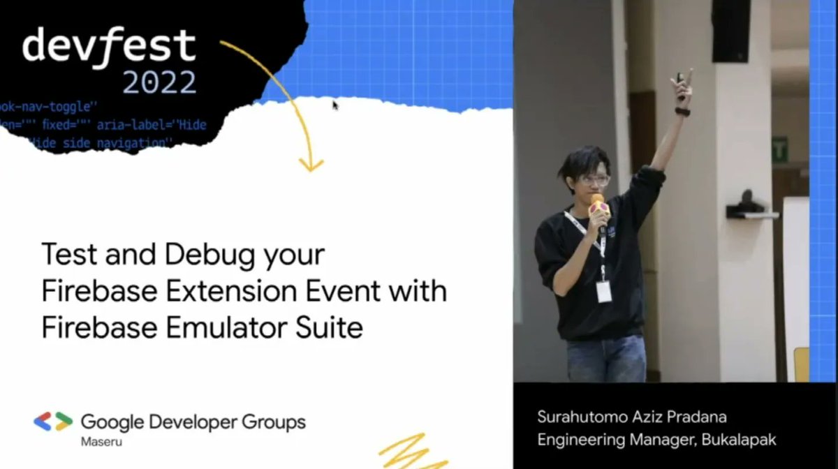 retzd_'s tweet photo. Speaking online through this Hybrid conference at GDG Maseru Devfest 2022, doing some live demo to emulate firebase features using Firebase Emulator Suite.
Thank you for having me!

#firebase #google #gdg #devfest2022 #devfest #lesotho #maseru https://t.co/R5uXmlX8BV