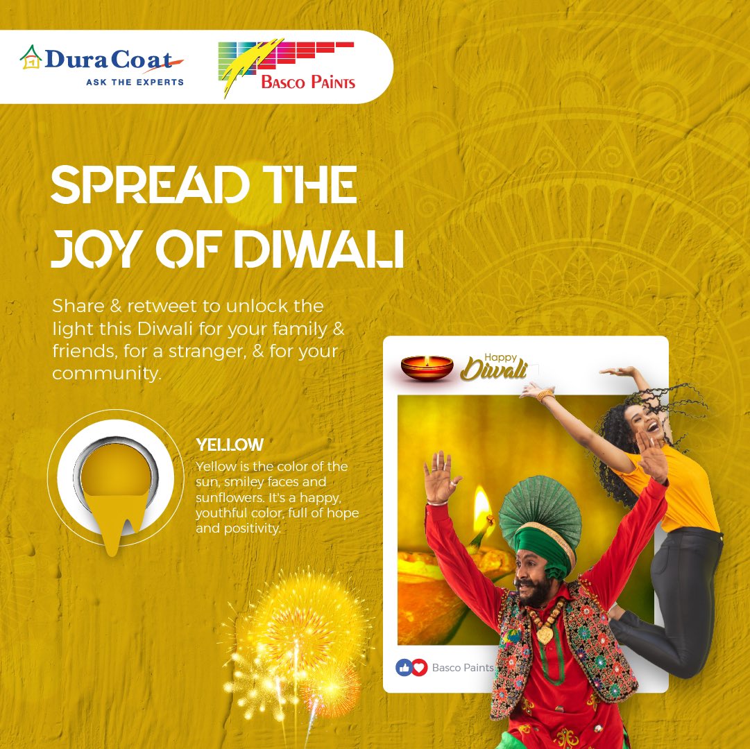 BascoPaints's tweet photo. What better way to celebrate the festival of lights than a fresh coat for your walls... Add the DuraCoat Real Roc textured finish to your Diwali wish list and watch your walls come to life. It withstands extreme climatic conditions.
We have mad rewards for ya'll this Diwali too. https://t.co/CyTNoJYguZ