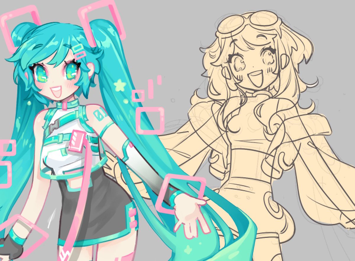 初音ミク 「ahhhhhhh!!!!!!!! 」|ginger ʕ´•ᴥ•`ʔ eepyのイラスト