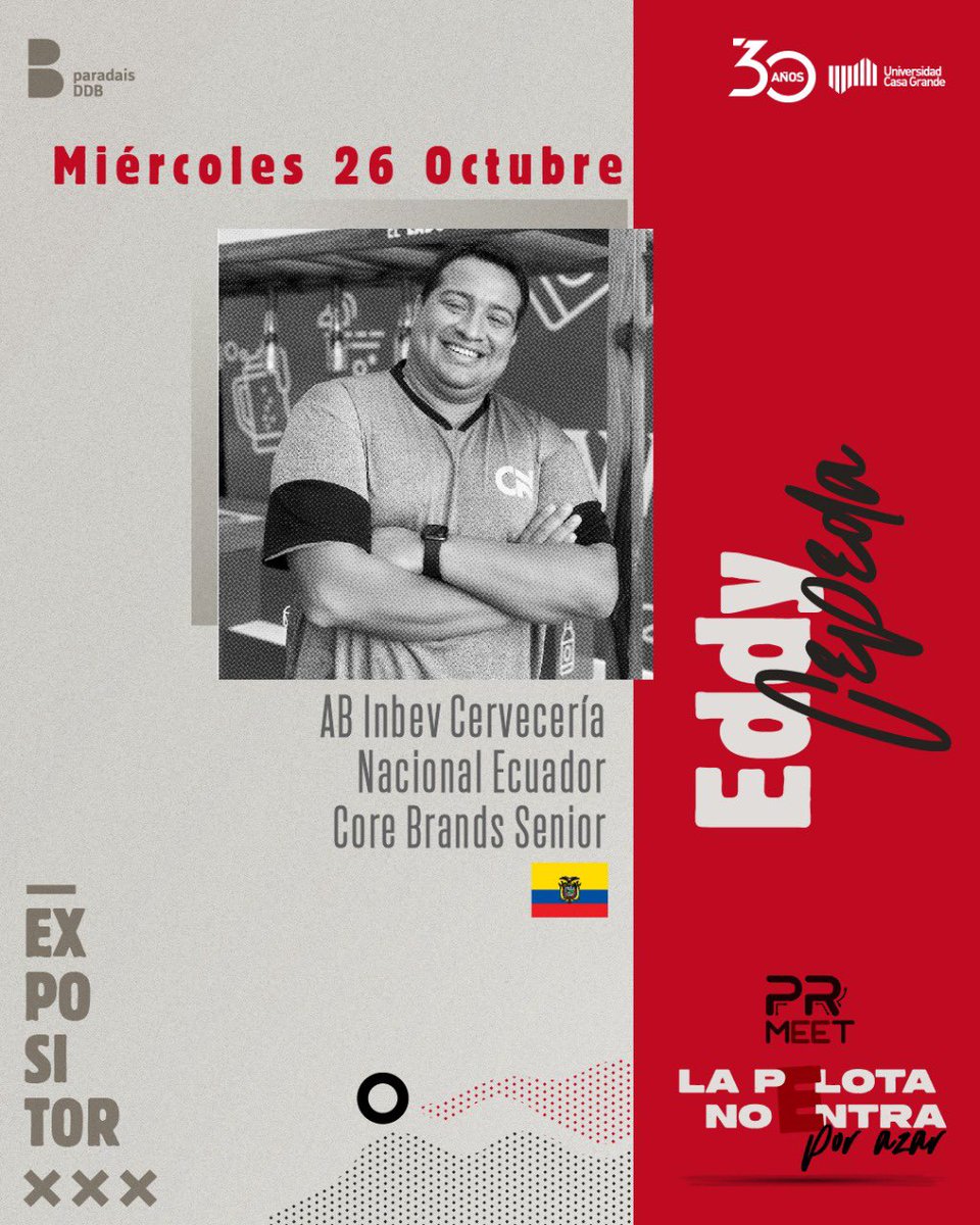 prmeet_ucg's tweet photo. Les presentamos a nuestros speakers confirmados para el #PRMeet2022 🗣️📣🙌🏻

🗓️Nos vemos este miércoles 26 y jueves 27 de octubre 🏟️⚽️
⏰18h30

Formulario de registro presencial:
https://t.co/K5QJeOqy3b…
Formulario online:
https://t.co/7Bz7VvBpjZ https://t.co/R3k6N5R3wA