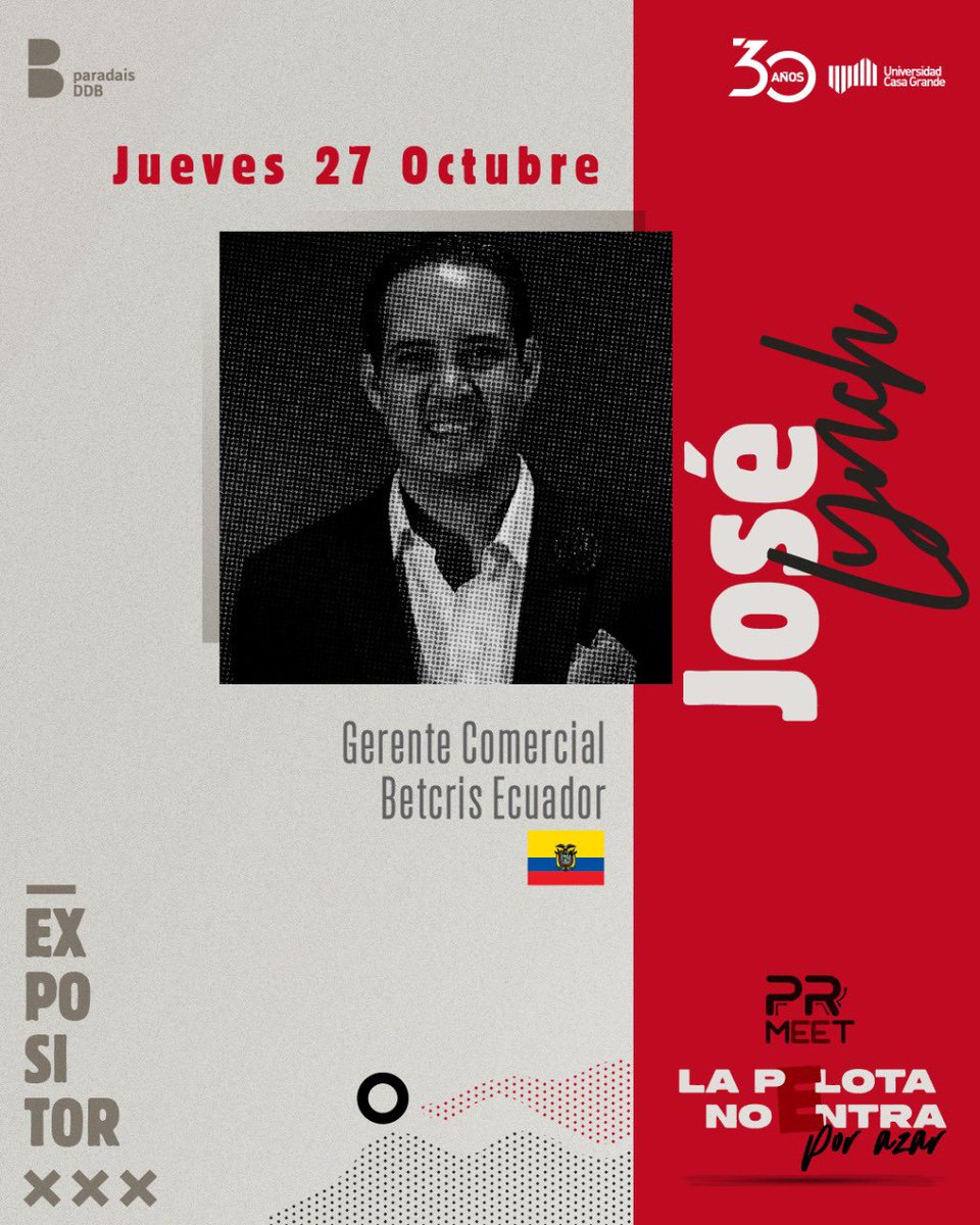 prmeet_ucg's tweet photo. Les presentamos a nuestros speakers confirmados para el #PRMeet2022 🗣️📣🙌🏻

🗓️Nos vemos este miércoles 26 y jueves 27 de octubre 🏟️⚽️
⏰18h30

Formulario de registro presencial:
https://t.co/K5QJeO9v1b…
Formulario online:
https://t.co/7Bz7VvTyy7 https://t.co/LFCqHDC1hp
