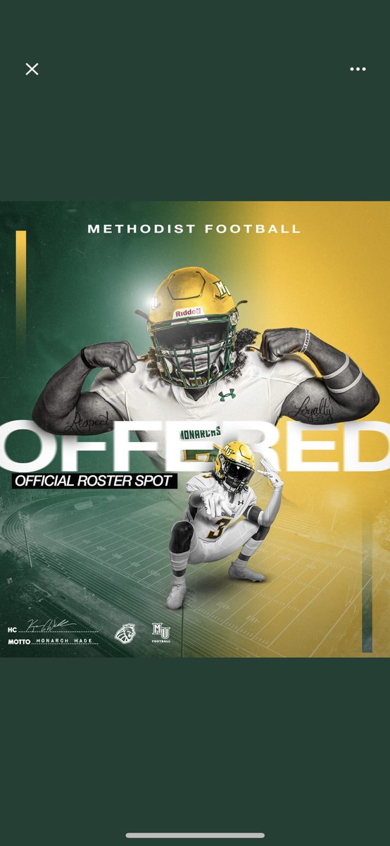 All glory and praise goes to God!! After a great conversation with <a href="/CoachMagouirk/">Kevin Magouirk</a> blessed beyond measure to say I have an offer to <a href="/Methodist_FB/">Methodist University FB</a>.@CoachBPNCSA <a href="/Malove83/">Matthew Love</a> <a href="/ByrnesFootball/">Byrnes Rebels Football</a> <a href="/ReggieShaw77/">Reggie Shaw</a>