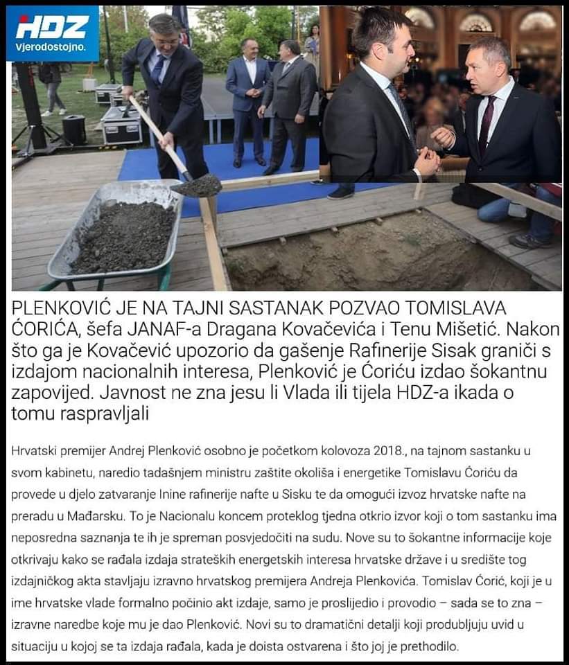 BracoHrvatiUBoj's tweet photo. @DPHrvatska E moj #Penava ovo treba saznati.
ŠTO JE PELENKOVIĆ REKAO ĆORIĆU U SISKU I DAO MU ZA ZADAĆU DA NAPRAVI. https://t.co/6lWnm5ewyj