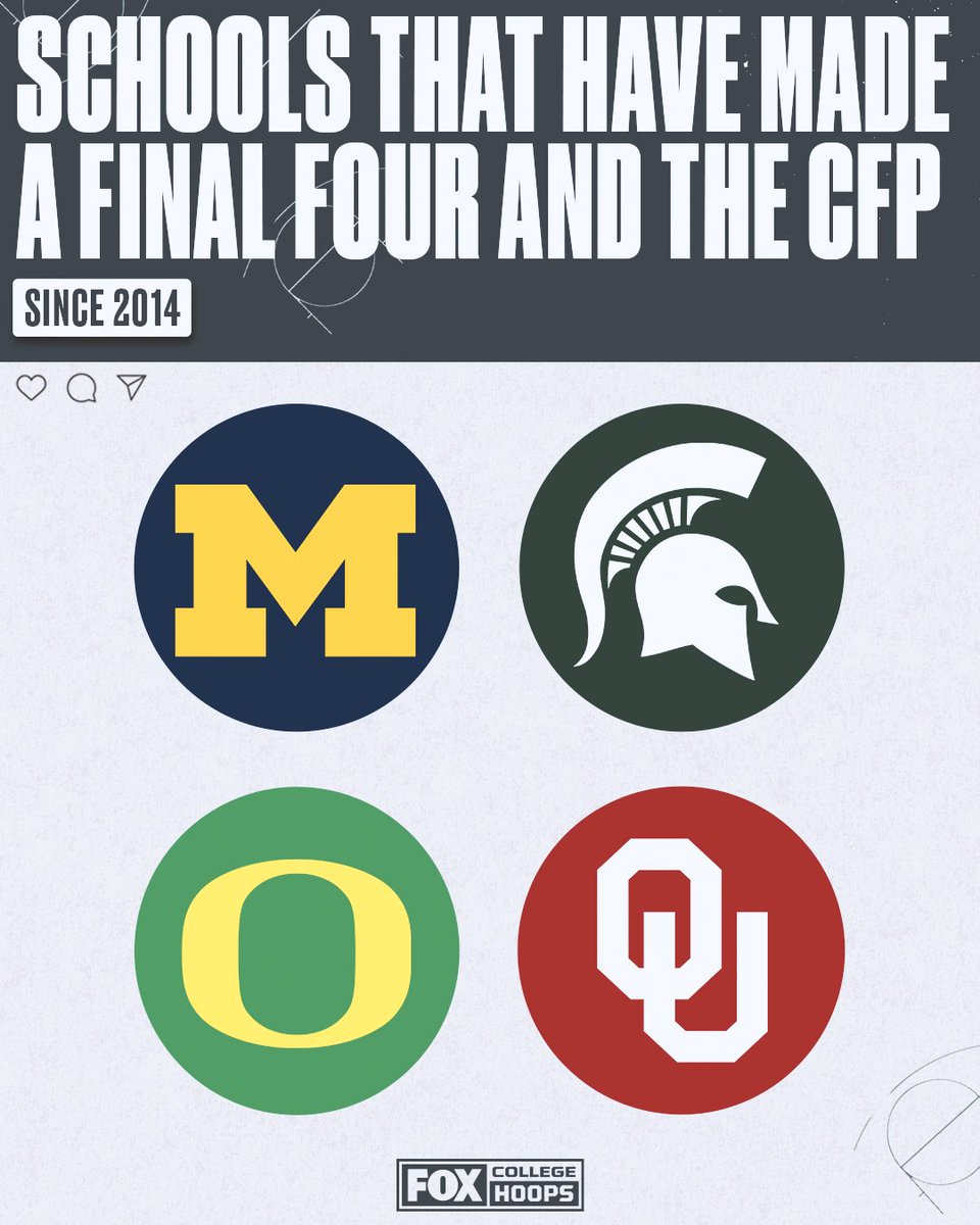 CBBonFOX's tweet photo. Just some basketball/football schools 😏 https://t.co/eOlV9OAi45