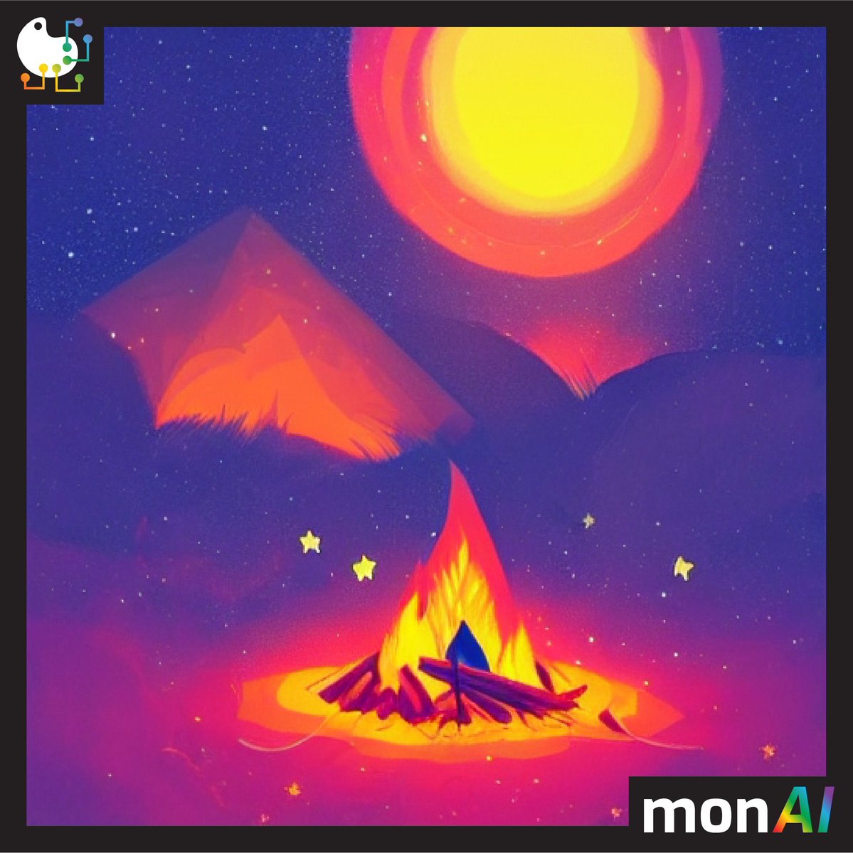 TesseractMobile's tweet photo. #Promptober Day 22: Fire 🔥 I love this cute little #bonfire! ❤️ If you are interested in #AIart, all of these images were made with the #FREEAIArtGenerator, @monai_art 👉 https://t.co/1W2qMOuli2 https://t.co/8qACoWZLHR