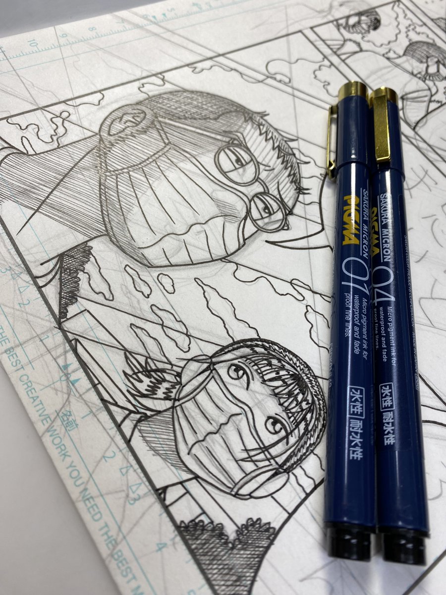 『うつ病になってマンガが描けなくなりました』は、生々しい話なので基本ミリペンを使ってペン入れをしています。それによりタッチを少しでも無機的にして中和させようという意図のもとです。》うつ病になってマンガが描けなくなりました 発病編 (アクションコミックス) https://t.co/WoBnLJLoYN