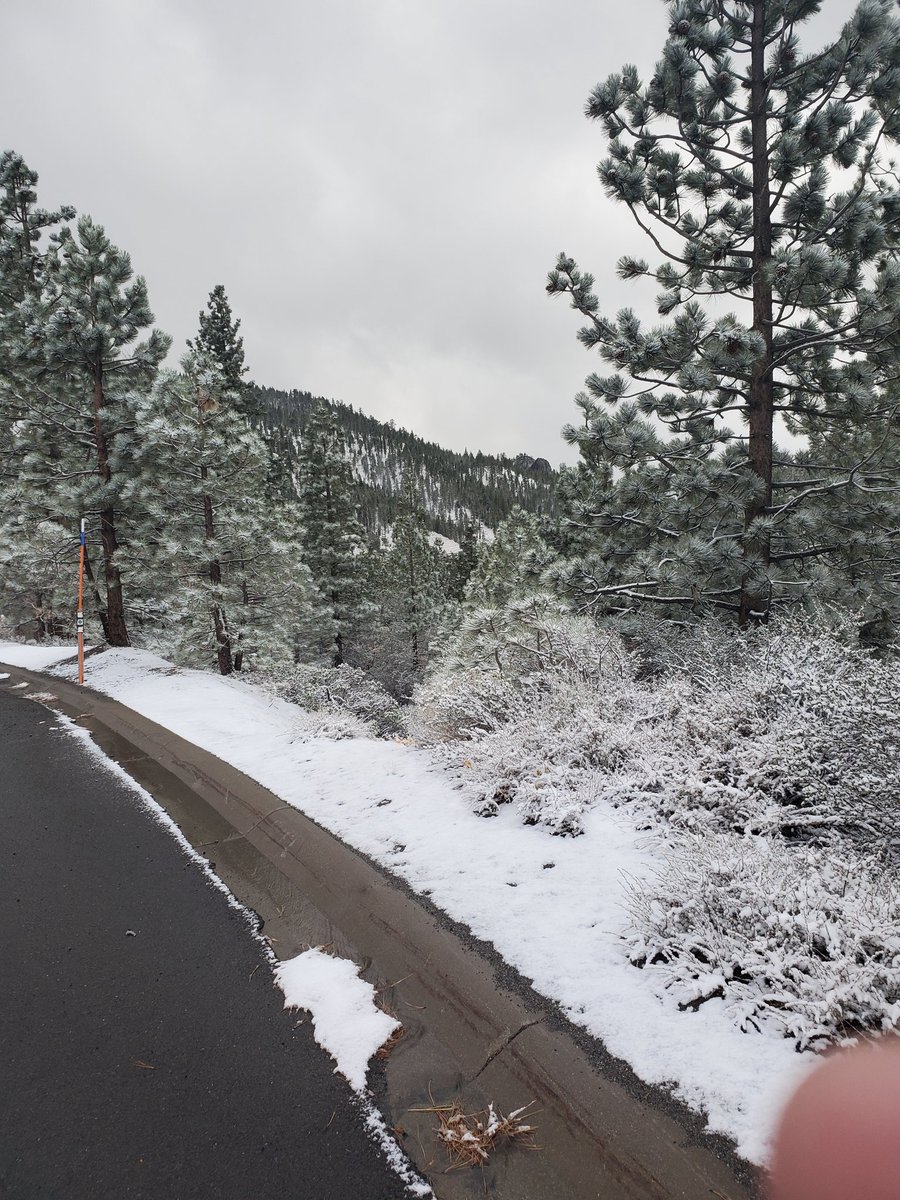US 50, Spooner Pass, heading to S l. Tahoe.  Followed a snowplow!  Nevada Hwy crew was on the job!