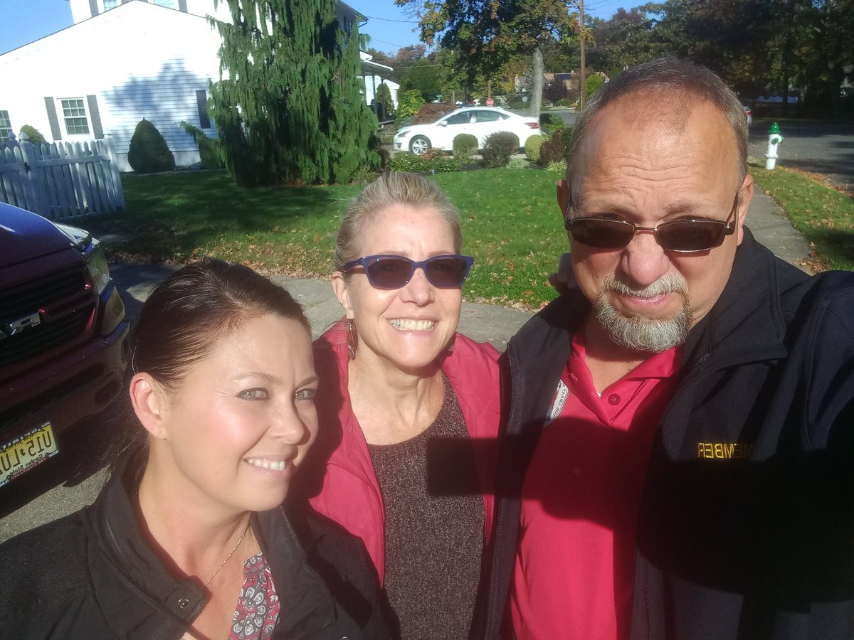 EdTheTruckerNJ's tweet photo. Walked in Gibbstown today with council candidates Teresa Radcliffe & Bryan Buckley. Also county clerk candidate Tom Narolewski. Time to end #SinglePartyRule #VoteRed #RepublicanMajority #EdTheTrucker https://t.co/D6pEbqyyX4 https://t.co/1yL34P3IBQ