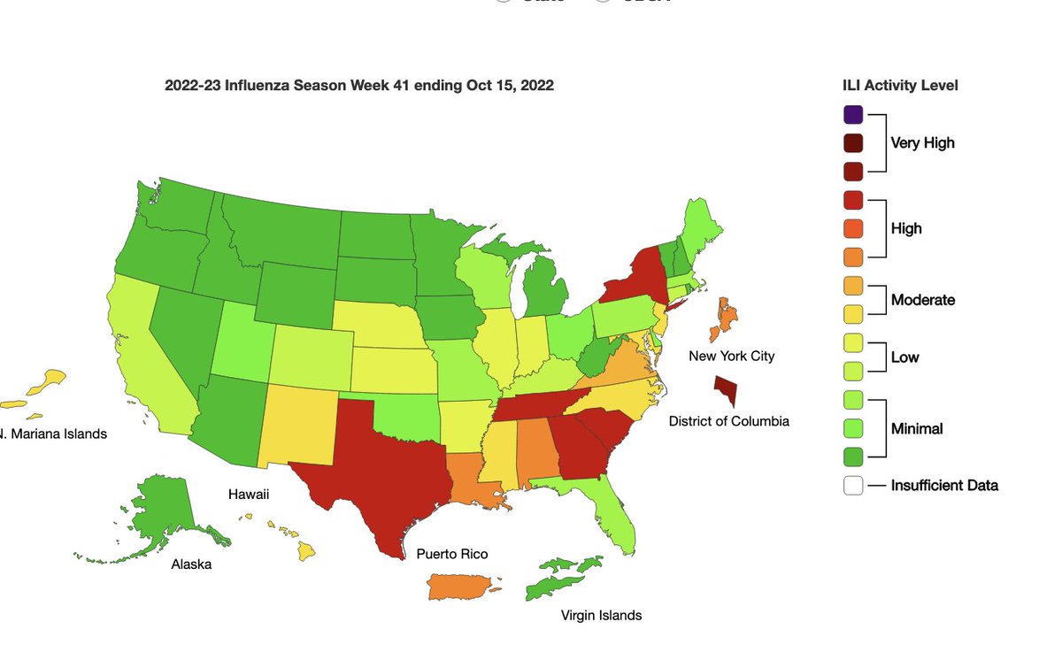 Roper_Lab's tweet image. Influenza is starting to click up in the US.