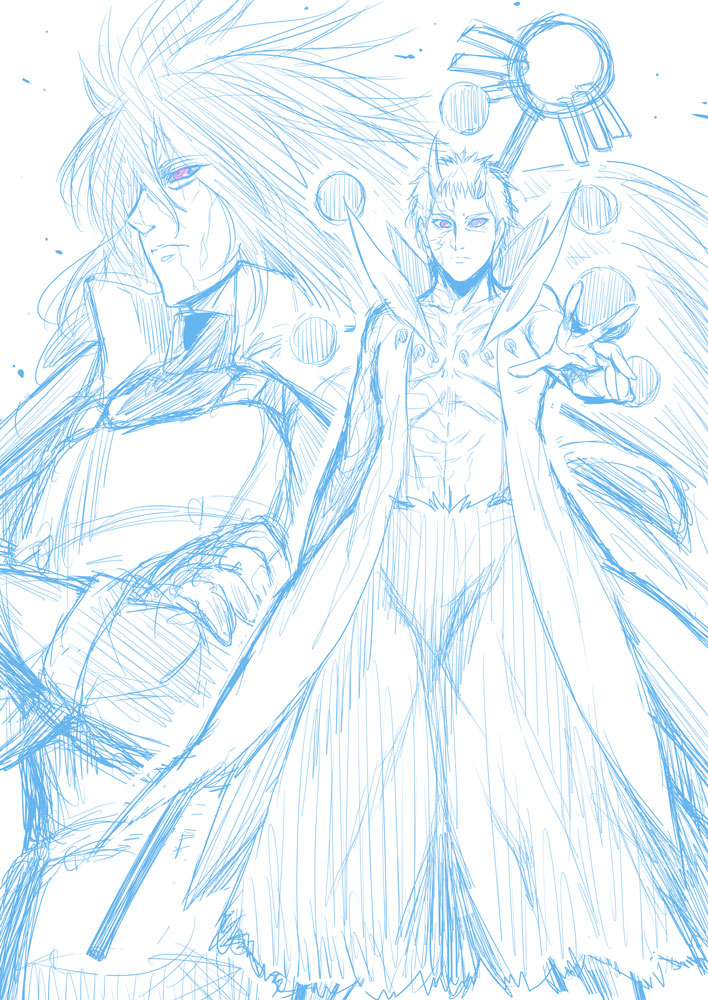 ナルトのエロじゃない絵ならいっぱいあるんだけどな。コイツオビトとマダラ好きすぎだろってくらいめっちゃ描いてる 