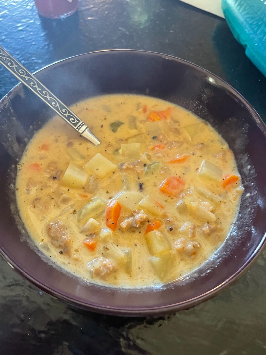 TomBaikAndSons's tweet photo. Soup 22: Sausage and Potato soup #31SoupsofHalloween https://t.co/CtNqfkXUnZ